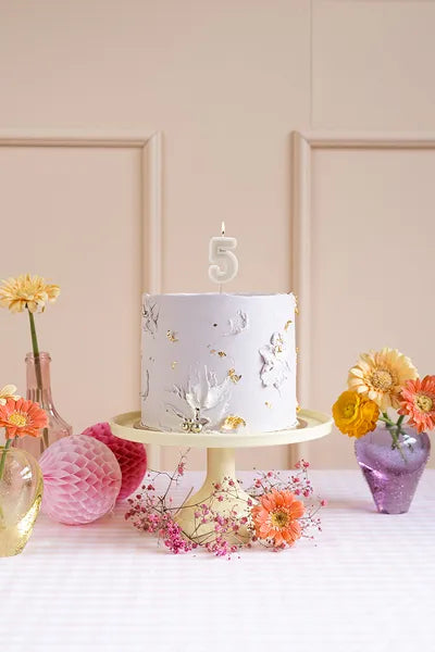 Vela 5 Años Beige 10cm