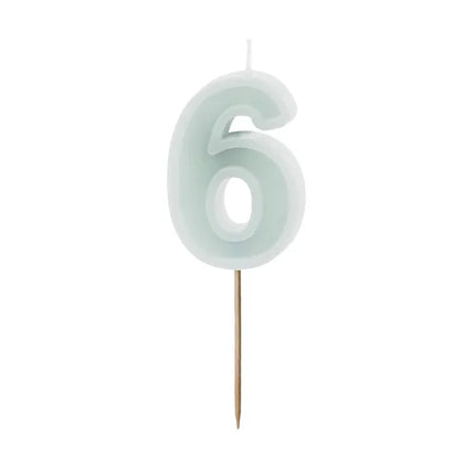 Vela de 6 años Verde 10cm