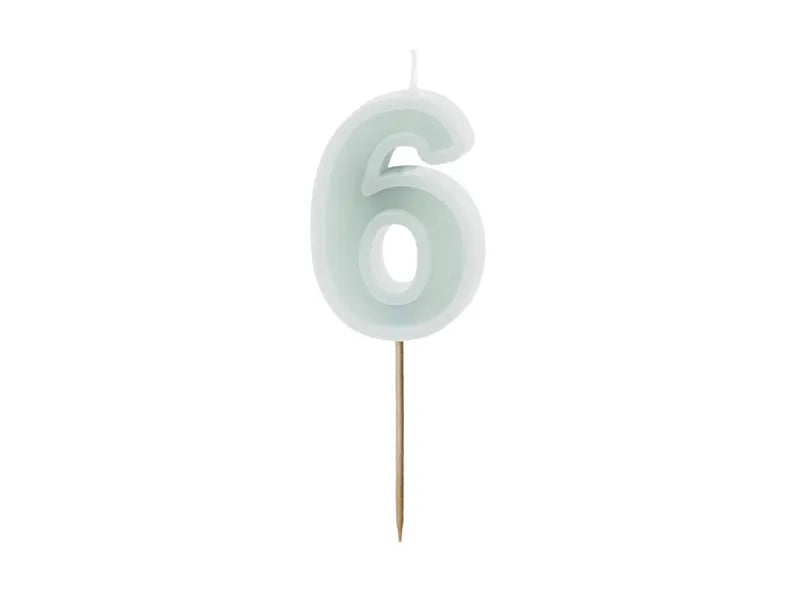 Vela de 6 años Verde 10cm