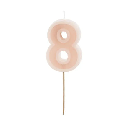 Vela 8 Años Desnuda 10cm