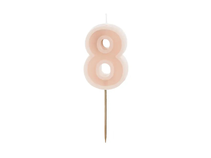 Vela 8 Años Desnuda 10cm