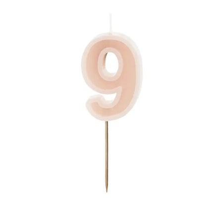Vela 9 Años Rosa 10cm