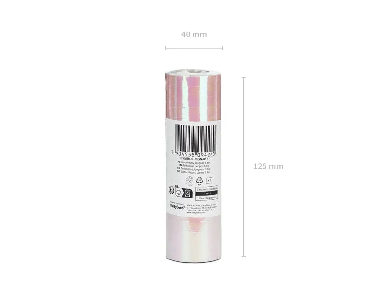 Serpentina de color iridiscente 3,8 m