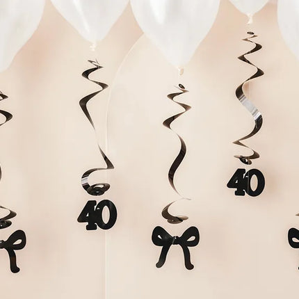 40 Años Decoración Colgante 50cm 5pcs