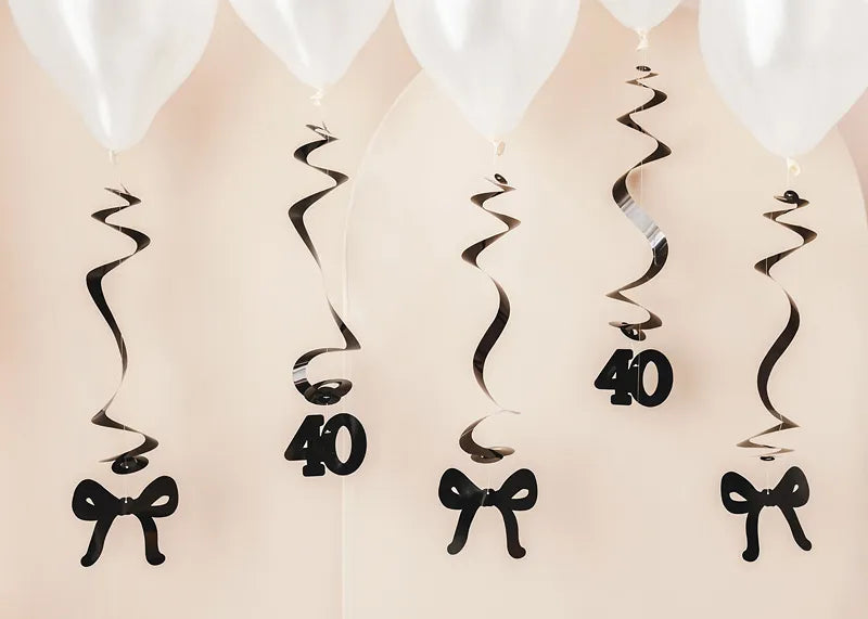 40 Años Decoración Colgante 50cm 5pcs