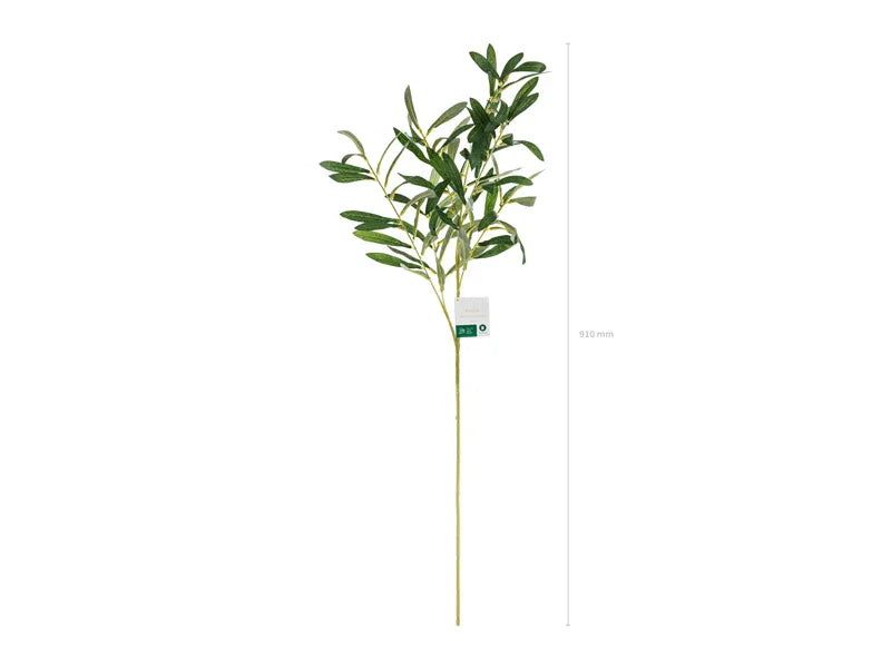 Rama de olivo falsa verde 91 cm