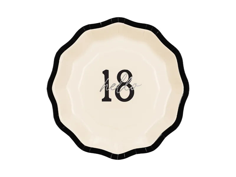 18 Año Platos 18cm 6pcs