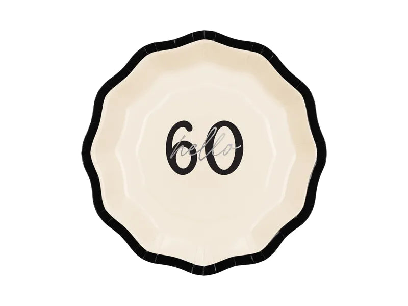60 Años Platos 18cm 6pcs