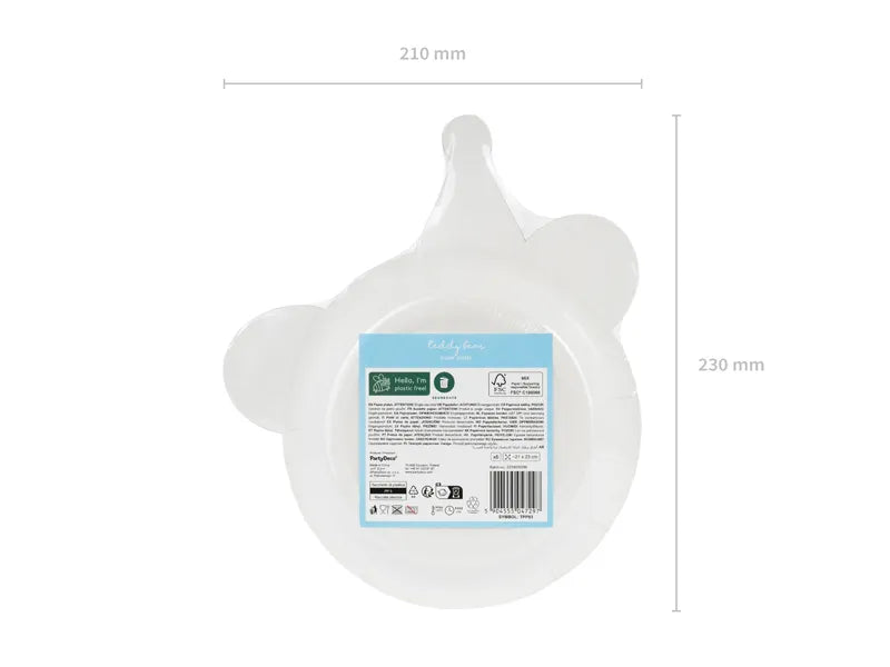 Platos Oso 21cm 6ud