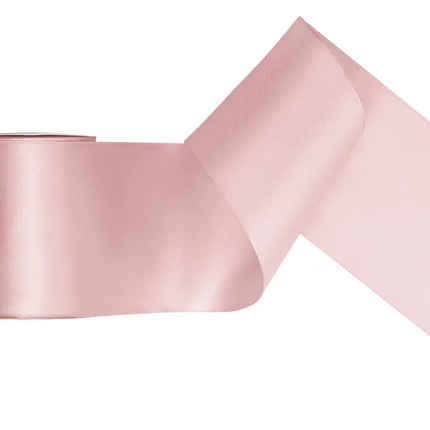 Cinta rosa claro satinada 25m