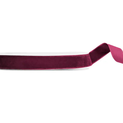 Cinta de terciopelo rojo burdeos 10 m