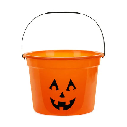 Cubo Halloween Calabaza Naranja 20,5cm