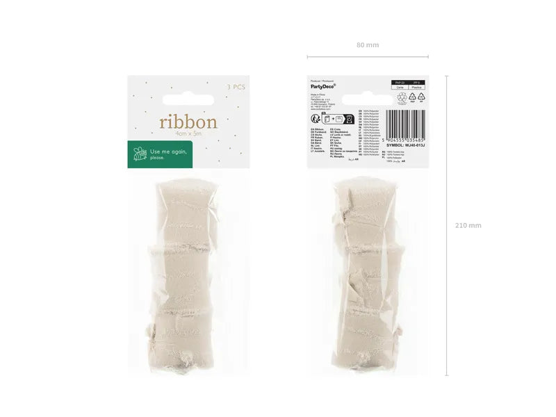 Cinta beige 5m 3uds