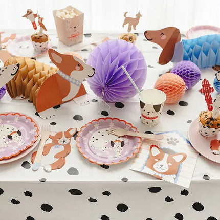 Adornos de papel en forma de panal Perritos, mezcla