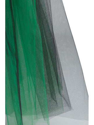 Tule Rok para mujer, negro y verde