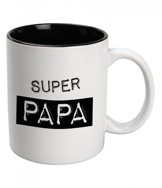 Taza Querido Papá Cerámica Blanca Querida Mamá 12cm