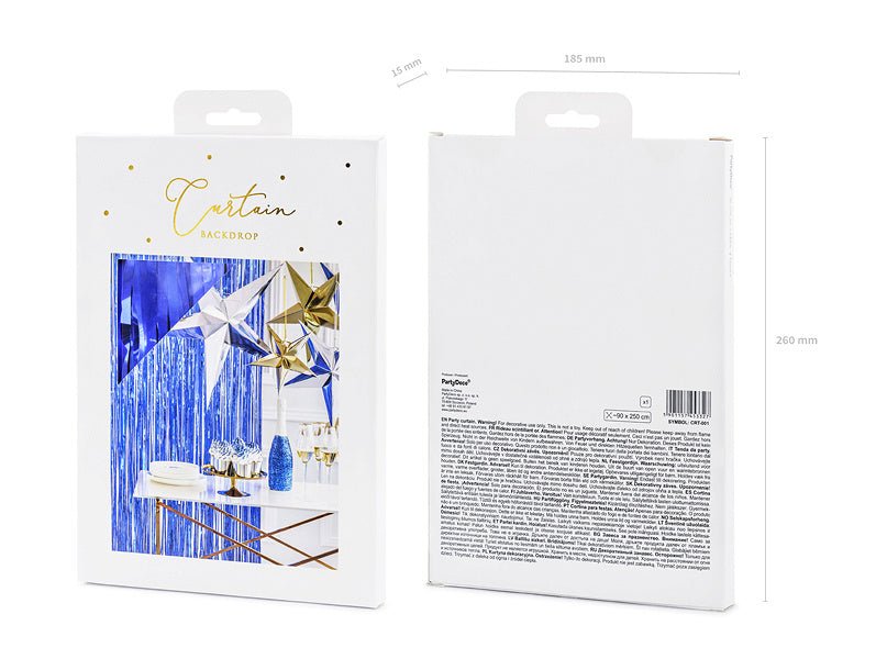 Blauw Deurgordijn 2,5m van Partydeco koop je bij Partywinkel