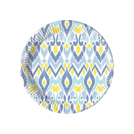 Blauw Gele Borden 20cm 8st van Procos koop je bij Partywinkel