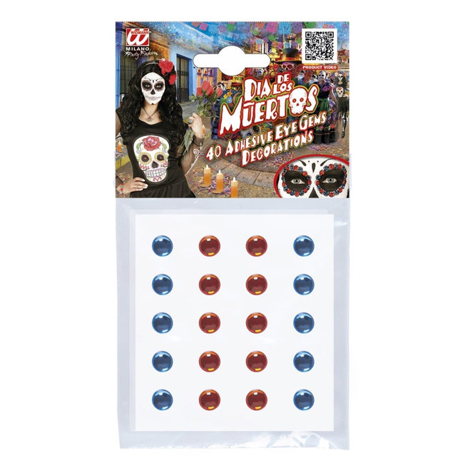 Blauw Oranje Gezicht Stickers 40st van Widmann koop je bij Partywinkel