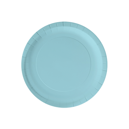 Blauwe Borden Pastel 23cm 8st van Paper Dreams koop je bij Partywinkel