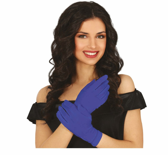 Blauwe Handschoenen 20cm van Fiestas Guirca koop je bij Partywinkel