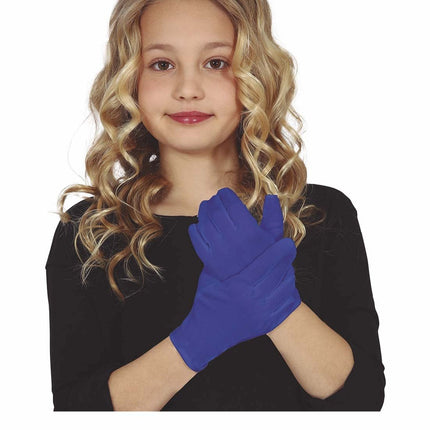 Blauwe Handschoenen Kind 17cm van Fiestas Guirca koop je bij Partywinkel