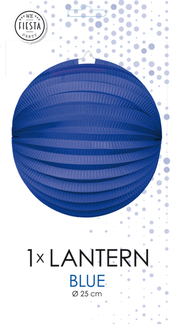 Blauwe Lampion 25cm van WeFiesta koop je bij Partywinkel