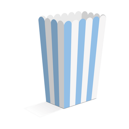Blauwe Popcorn Bakjes 13,5cm 8st van WeFiesta koop je bij Partywinkel