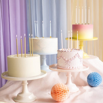 Blauwe Taartplateu 24cm van Partydeco koop je bij Partywinkel