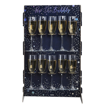 Blauwe Tafeldecoratie Prosecco Standaard 60cm van Ginger Ray koop je bij Partywinkel