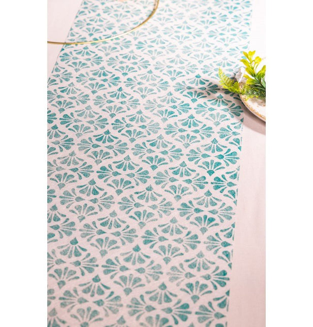 Blauwe Tafelloper Barok 5m van CHAKS koop je bij Partywinkel