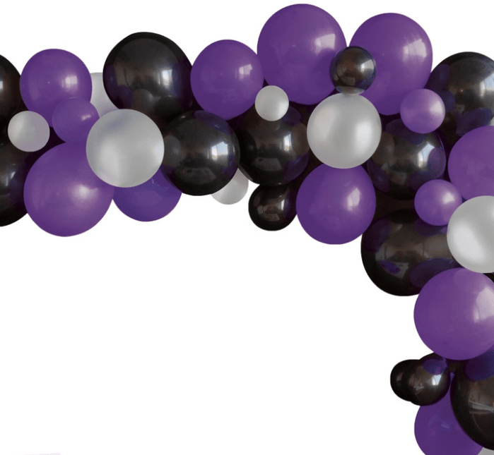 BLK/SLV/PUR BLLN ARCH KIT-40PC van Unique koop je bij Partywinkel