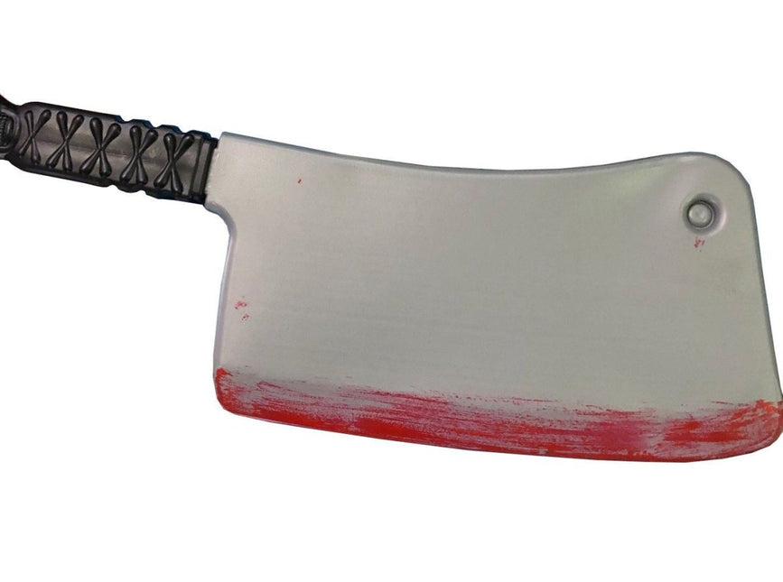 Bloederige Slagersmes Zilver 40cm van Partychimp koop je bij Partywinkel