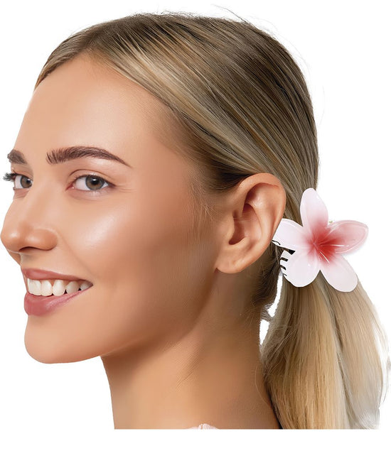 Bloem Haarclip Wit Rood - Partywinkel - 8434077272497