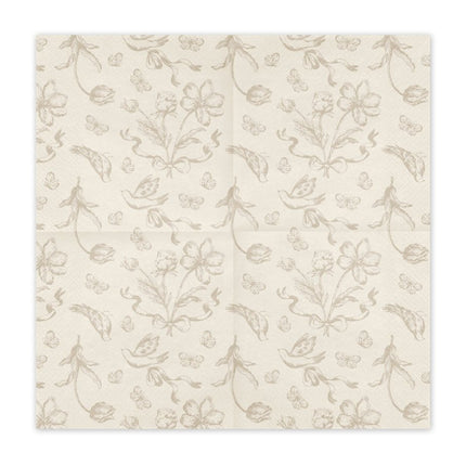 Bloemen Servetten 33cm 12st van Partydeco koop je bij Partywinkel