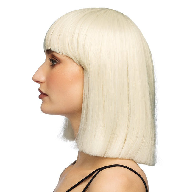 Blonde Pruik Bob Met Pony van Boland koop je bij Partywinkel