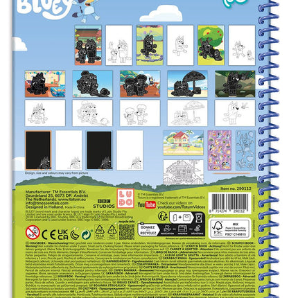 Bluey Knutsel Boek Kraskaarten - Partywinkel - 8714274290112