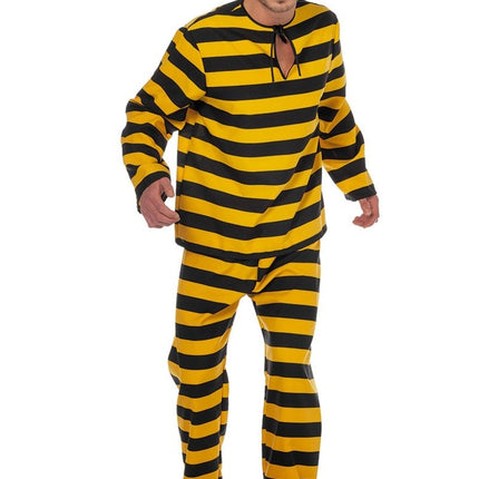 Boevenpak Geel Zwart Heren Luxe van Wilbers & Wilbers koop je bij Partywinkel