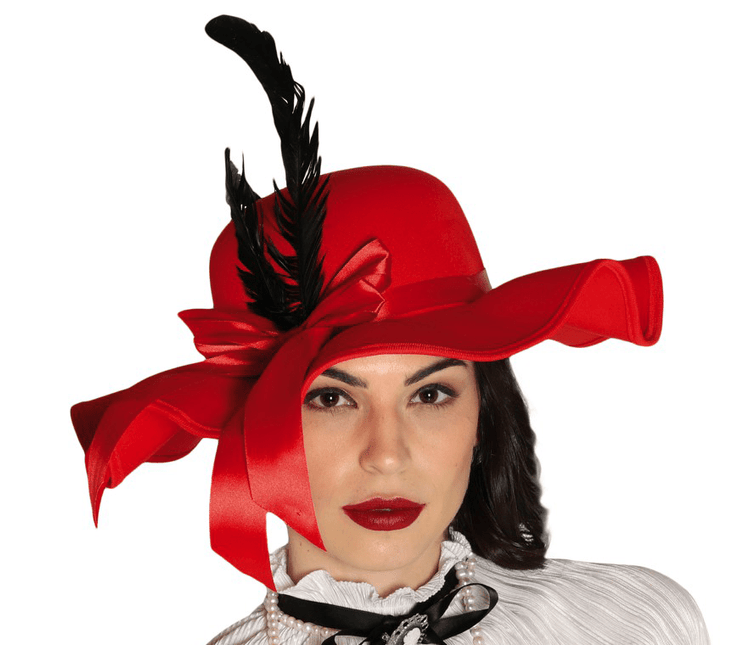 Bolhoed Jaren 20 Rood Dames van Fiestas Guirca koop je bij Partywinkel