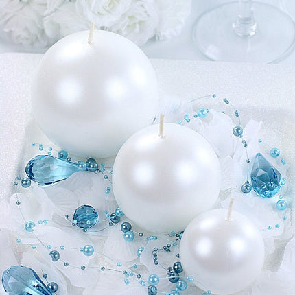 Bolkaarsen Parelmoer Metallic 8cm 6st van Partydeco koop je bij Partywinkel