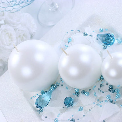 Bolkaarsen Parelmoer Metallic 8cm 6st van Partydeco koop je bij Partywinkel