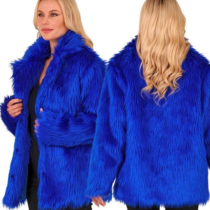 Bontjas Pluche Blauw van Widmann koop je bij Partywinkel