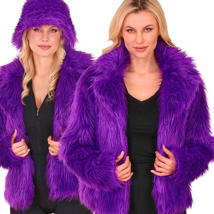 Bontjas Pluche Dames van Widmann koop je bij Partywinkel