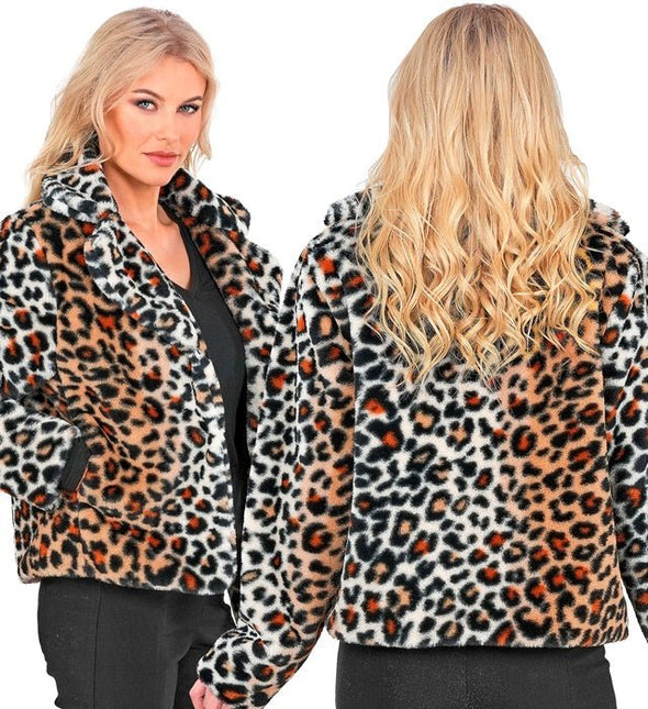 Bontjas Pluche Dames Luipaard van Widmann koop je bij Partywinkel