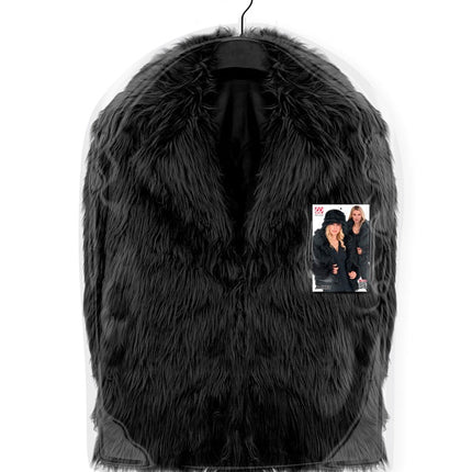 Bontjas Pluche Dames Zwart van Widmann koop je bij Partywinkel