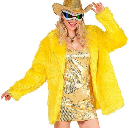 Bontjas Pluche Geel van Widmann koop je bij Partywinkel