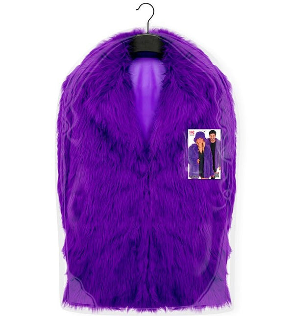 Bontjas Pluche Paars van Widmann koop je bij Partywinkel