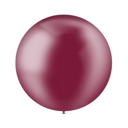 Bordeaux Rode Reuze Ballon Doorzichtig 60cm van Balloonia koop je bij Partywinkel