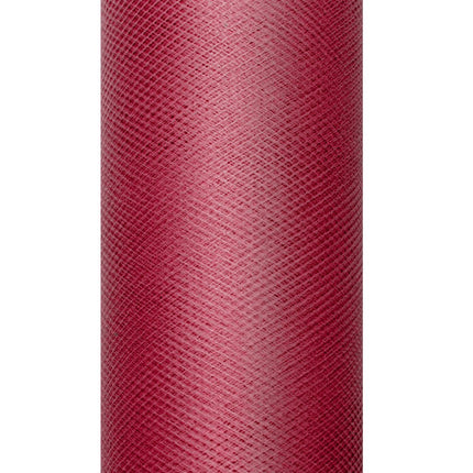 Bordeaux Rode Tule Rol 15cm 9m van Partydeco koop je bij Partywinkel