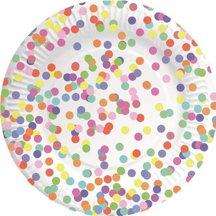 Borden Confetti 23cm 8st van Haza Witbaard koop je bij Partywinkel